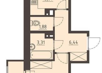 Продажа однокомнатной квартиры, 41.4 м2, Иркутск, жилой комплекс Очаг, ск6