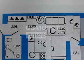 Продаю квартиру студию, 24 м2, Уфа, Акварельная улица, 4/1