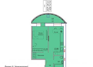 Продам 1-ком. квартиру, 44.8 м2, Ивановская область