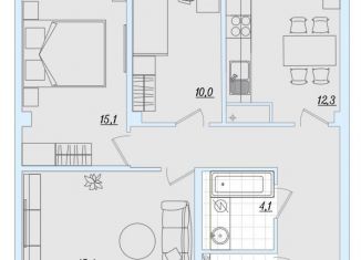 Продается 3-ком. квартира, 83.6 м2, деревня Борисовичи, Балтийская улица, 17А