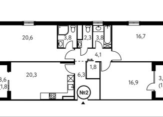 Продам 3-комнатную квартиру, 96.7 м2, Москва, район Раменки, Винницкая улица, 8к1