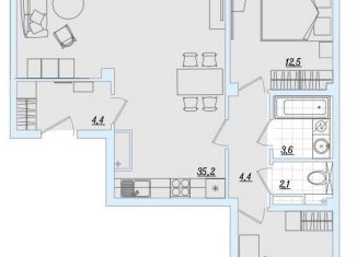 Продается 2-комнатная квартира, 78.3 м2, Псковская область, Балтийская улица, 17А