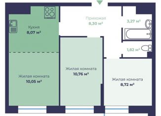 3-ком. квартира на продажу, 52.3 м2, Ярославль, Фрунзенский район