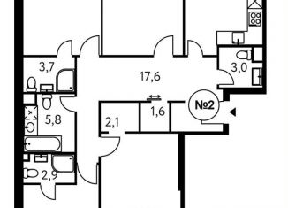 Продается 4-комнатная квартира, 132.2 м2, Москва, Винницкая улица, 8к4