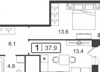 Продается 1-ком. квартира, 38 м2, Тюменская область, улица Мельникайте, 2к18