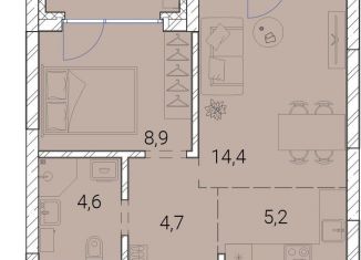 Продажа 2-комнатной квартиры, 40.4 м2, Новосибирск, Заельцовский район, Овражная улица, 2А