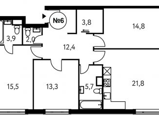 Продаю трехкомнатную квартиру, 93 м2, Москва, район Раменки, Винницкая улица, 8к4