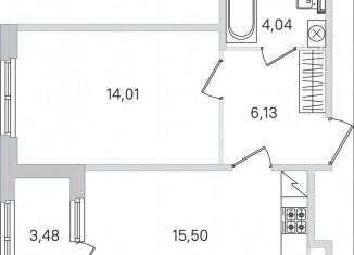 Продам однокомнатную квартиру, 41.4 м2, Пушкин