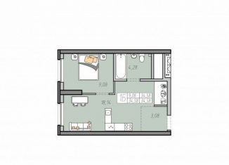 1-ком. квартира на продажу, 34.6 м2, Екатеринбург, Ленинский район, улица Печатников, 5