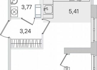 Квартира на продажу студия, 27.7 м2, Пушкин