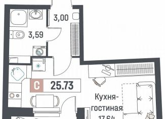 Продам квартиру студию, 25.7 м2, Мурино, ЖК Авиатор
