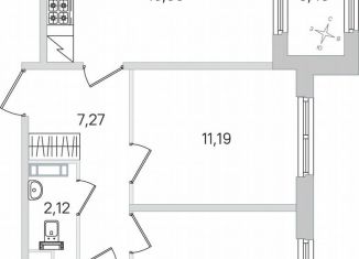 Продаю 2-ком. квартиру, 52.9 м2, Пушкин