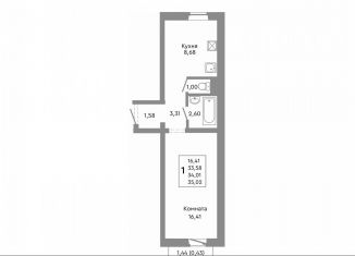 Продам однокомнатную квартиру, 34 м2, Челябинск
