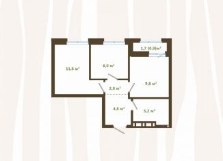 Продажа двухкомнатной квартиры, 42.5 м2, Тула, улица Рихарда Зорге, 19Б