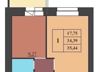 Продам 1-комнатную квартиру, 35.4 м2, Ярославль