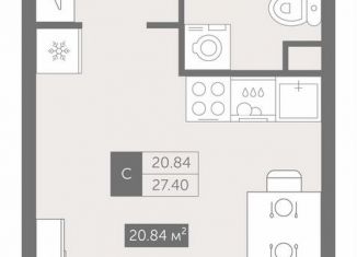 Продается квартира студия, 27.4 м2, Санкт-Петербург