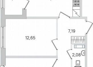 2-ком. квартира на продажу, 53.8 м2, Пушкин