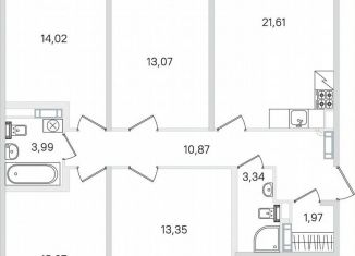 Продается 4-ком. квартира, 99 м2, Пушкин