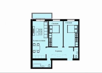 Продажа 2-комнатной квартиры, 75.6 м2, Красноярский край