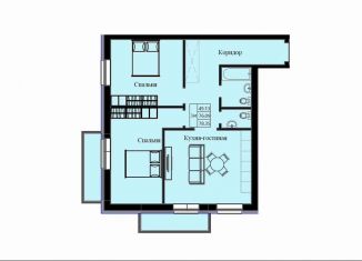 Продажа двухкомнатной квартиры, 78.4 м2, Красноярский край