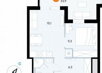 Продам 1-ком. квартиру, 45 м2, поселок городского типа Заозерное, улица Аллея Дружбы, 10А