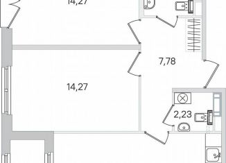 Продажа 2-комнатной квартиры, 63.7 м2, Пушкин