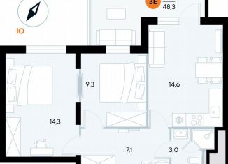 Продам 2-комнатную квартиру, 57.7 м2, поселок городского типа Заозерное, улица Аллея Дружбы, 10А