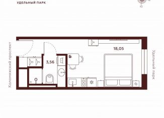 Продажа квартиры студии, 21.6 м2, Санкт-Петербург, метро Пионерская