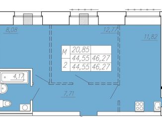 Продажа 2-ком. квартиры, 44.6 м2, Омская область, Вокзальная улица, 22