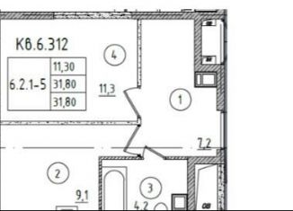 Продажа однокомнатной квартиры, 31.8 м2, посёлок Коммунарка, ЖК Новая Звезда