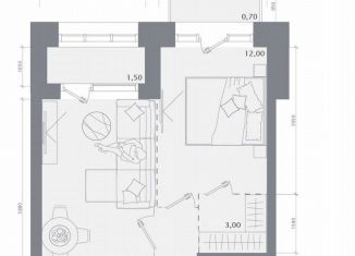 Продаю 1-ком. квартиру, 45.5 м2, Казань