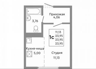 Продаю 1-ком. квартиру, 24 м2, Челябинск