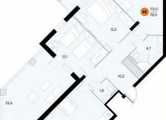 Продается 3-комнатная квартира, 111.8 м2, поселок городского типа Заозерное, улица Аллея Дружбы, 10А