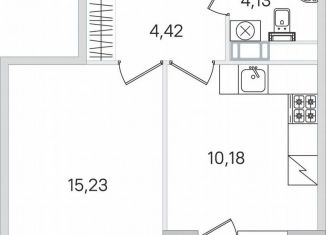 Продам однокомнатную квартиру, 35.7 м2, Пушкин