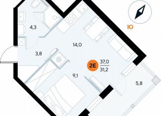 Продажа 1-комнатной квартиры, 36.7 м2, поселок городского типа Заозерное, улица Аллея Дружбы, 10А