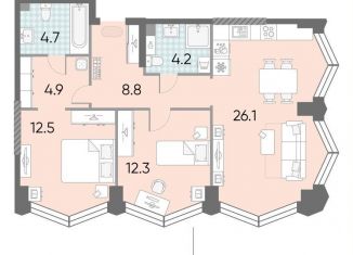 Продается 2-комнатная квартира, 73.5 м2, Москва, ЖК Зиларт, 21/22, метро ЗИЛ