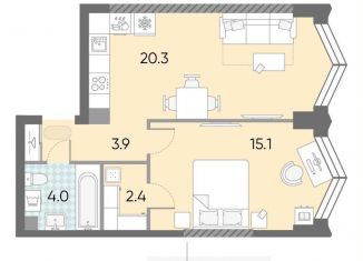 Продам 1-комнатную квартиру, 45.7 м2, Москва, ЖК Зиларт, 21/22, метро ЗИЛ