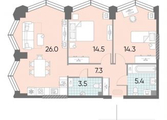 Продается двухкомнатная квартира, 71 м2, Москва, метро ЗИЛ, ЖК Зиларт, 21/22