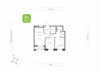 Продажа 2-комнатной квартиры, 68.1 м2, Татарстан
