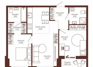 Продаю 3-ком. квартиру, 60.1 м2, Пермь