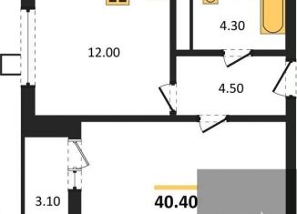 Продажа однокомнатной квартиры, 40.4 м2, Воронеж
