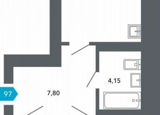 1-комнатная квартира на продажу, 50.5 м2, Чита, Нерчинско-Заводская улица, 6/8