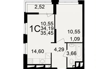 Продам двухкомнатную квартиру, 35.5 м2, Рязань