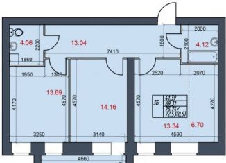 3-комнатная квартира на продажу, 72.5 м2, Череповец, Октябрьский проспект, 98