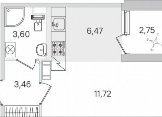 Продам квартиру студию, 26.6 м2, Пушкин