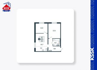 3-комнатная квартира на продажу, 61.6 м2, Киров, улица Анжелия Михеева, 5