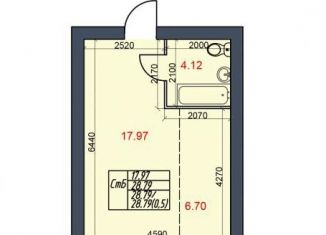 Продается квартира студия, 28.8 м2, Череповец, Октябрьский проспект, 98