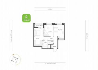 Продается 2-комнатная квартира, 58 м2, Татарстан