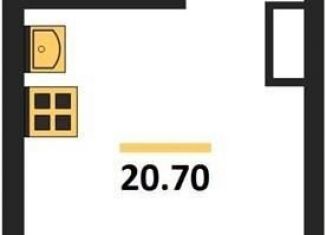 Продажа квартиры студии, 20.7 м2, Воронеж, улица Шибилкина, 5