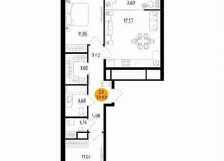 Продается 2-ком. квартира, 59.8 м2, Рязань, улица Земнухова, 2